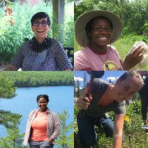 Women in Ecology. Clockwise from upper left: Ana Bento, Alex Harmon-Threatt, Dana Chadwick, Nyeema Harris.