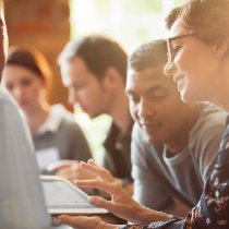 stock photo of people meeting