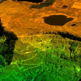 Lidar data showing Grand Mesa