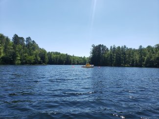 Little Rock Lake with a Buoy on it 