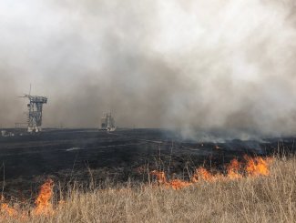 Prescribed burn at KONZ tower in 2020