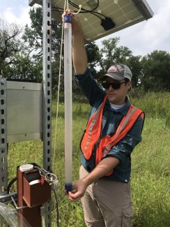 water clarity column test from a groundwater well at PRIN, D11