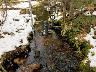 Stream sensors at COMO in the snow