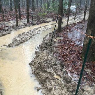 Flooding of LENO during construction